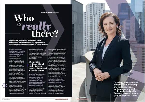 Virginie Flam, IDEMIA — couverture d'International Security Journal — photo 4 sur 5, par Jonathan Moyal
